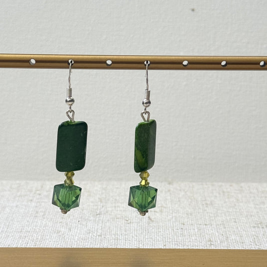 Mossstone Earring By Ljubenka & Stone