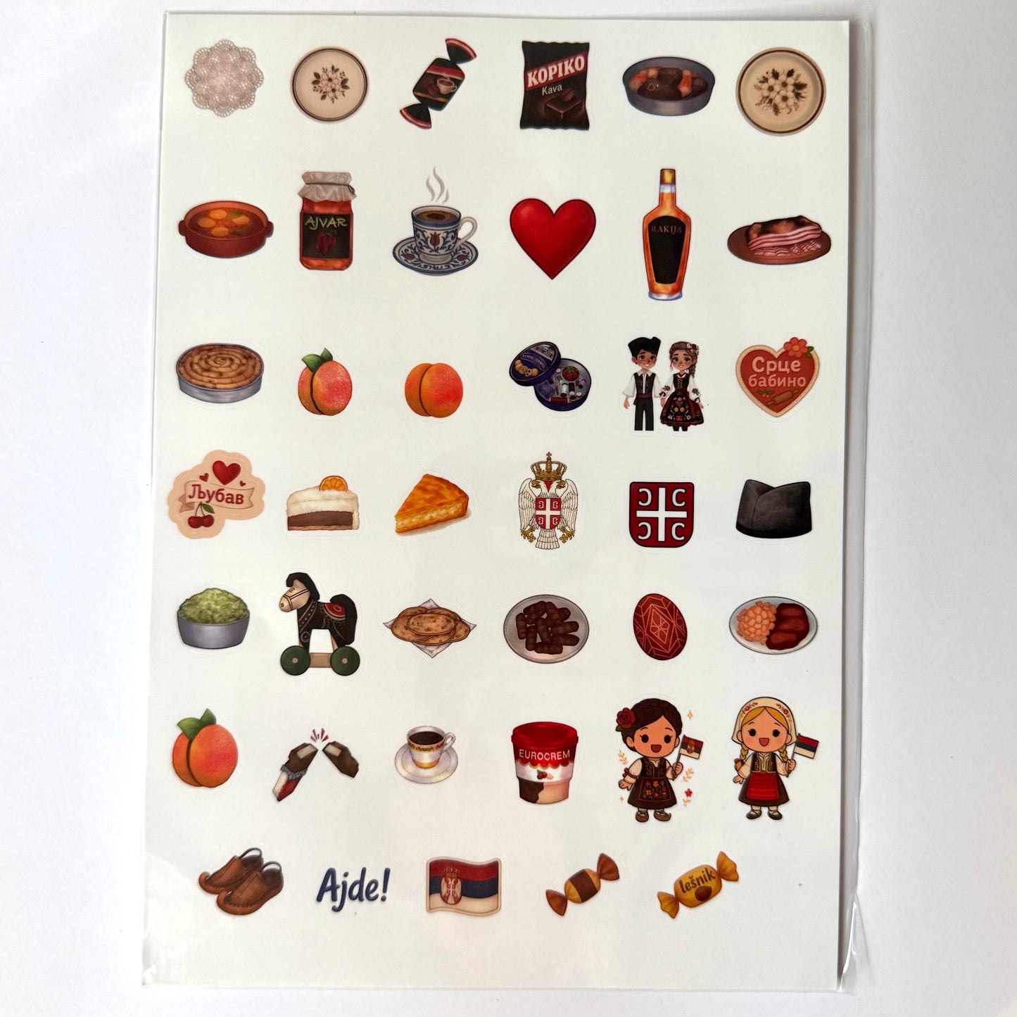 Serbian Sticker Sheet | Studio Petrija x Anka