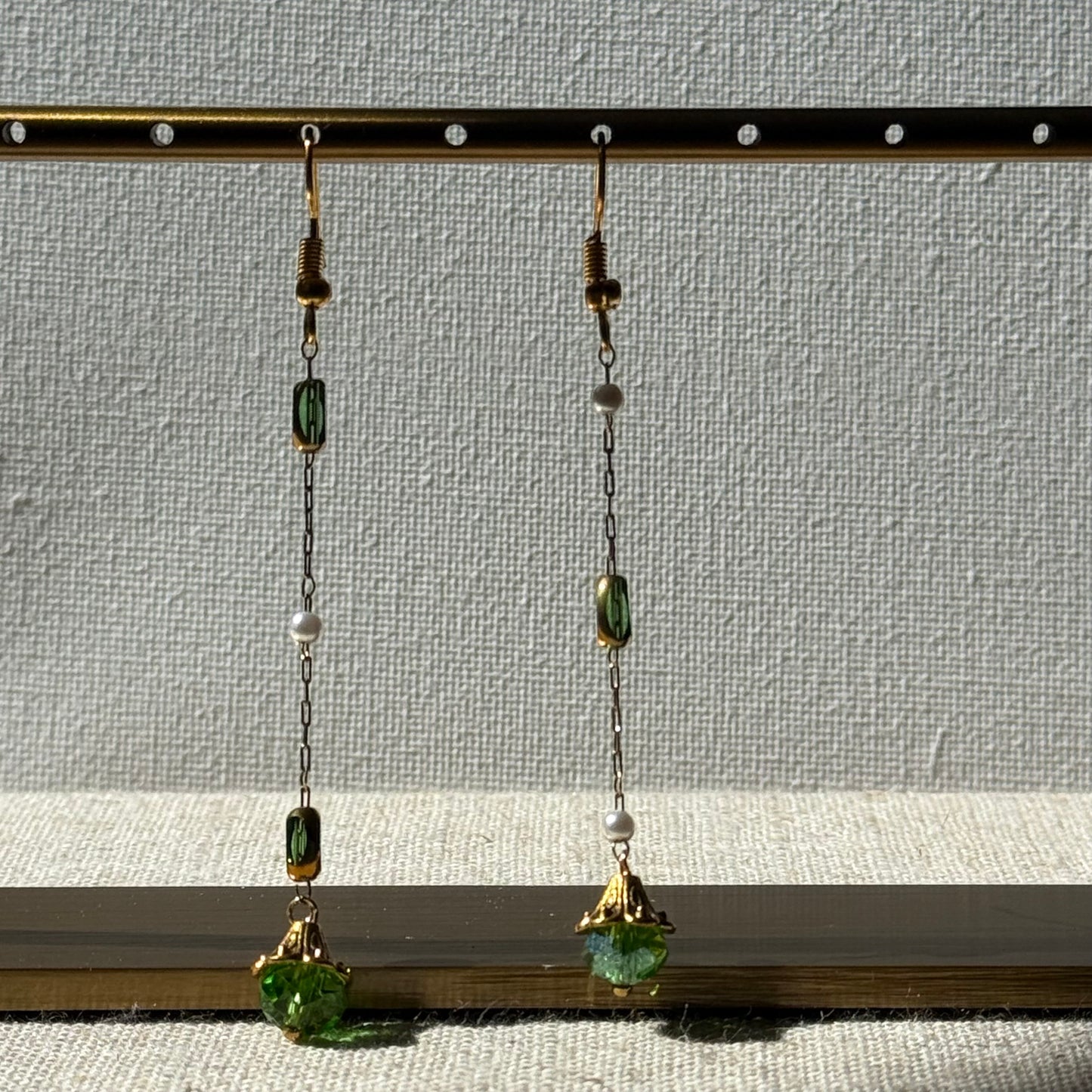 Emerald Vow Long Drop Earring By Ljubenka & Stone