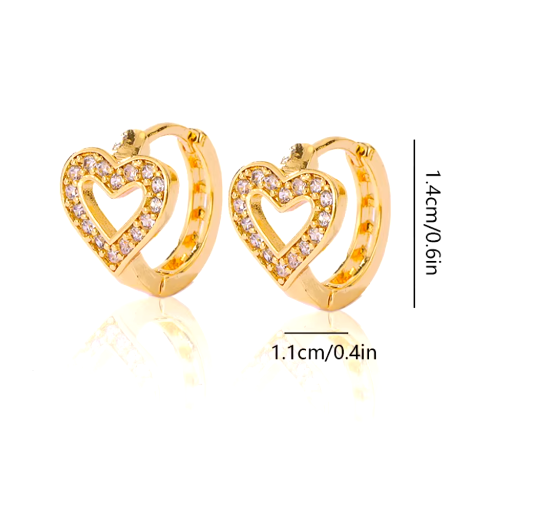 Gaga Heart Hoop Earrings