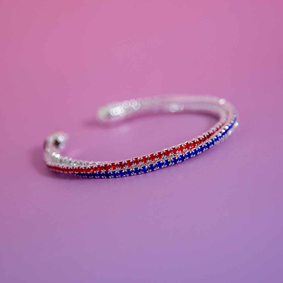 Tanja Tricolour Rhinestone Bracelet