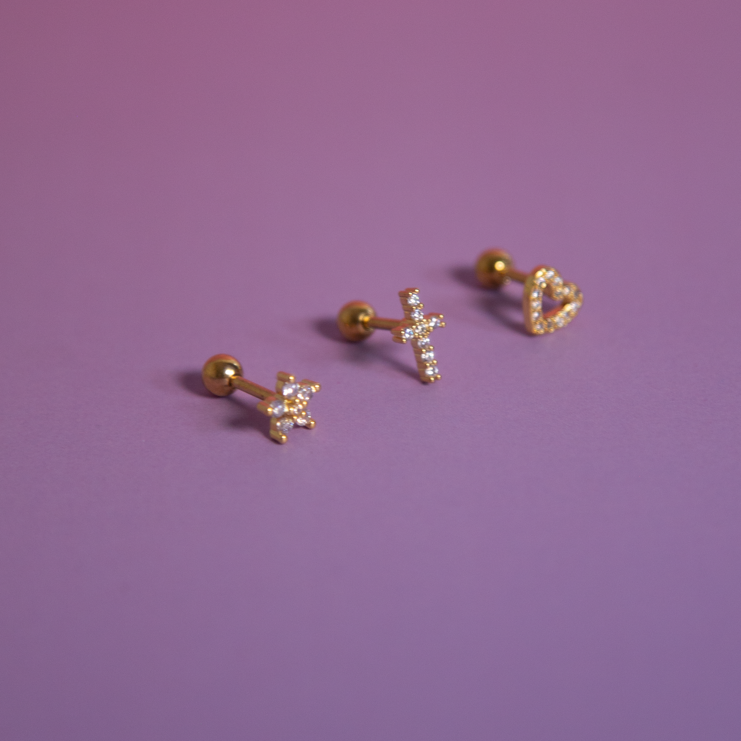 Lena Heart Stud | Individual