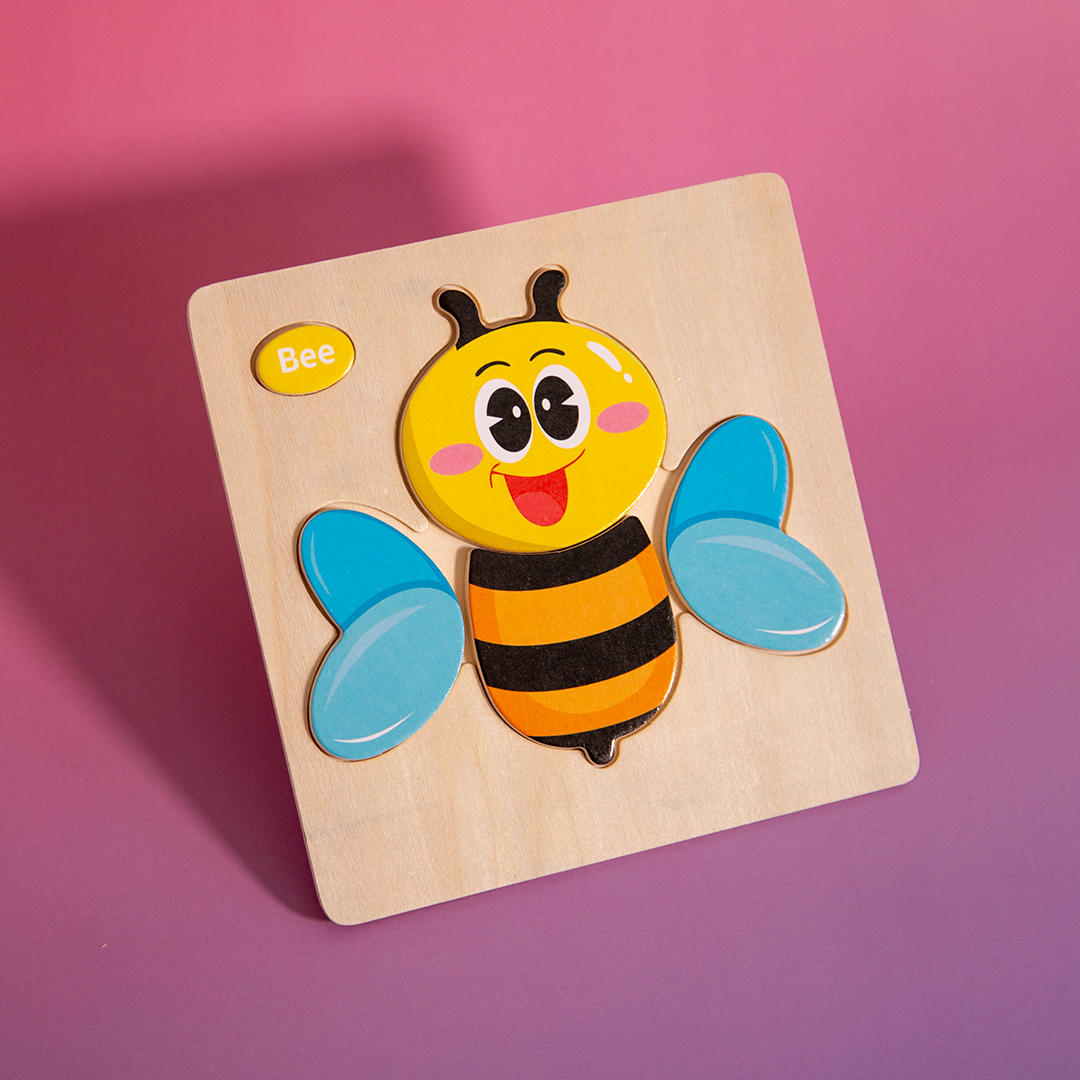 Montessori-Inspired Wooden Bee Puzzle
