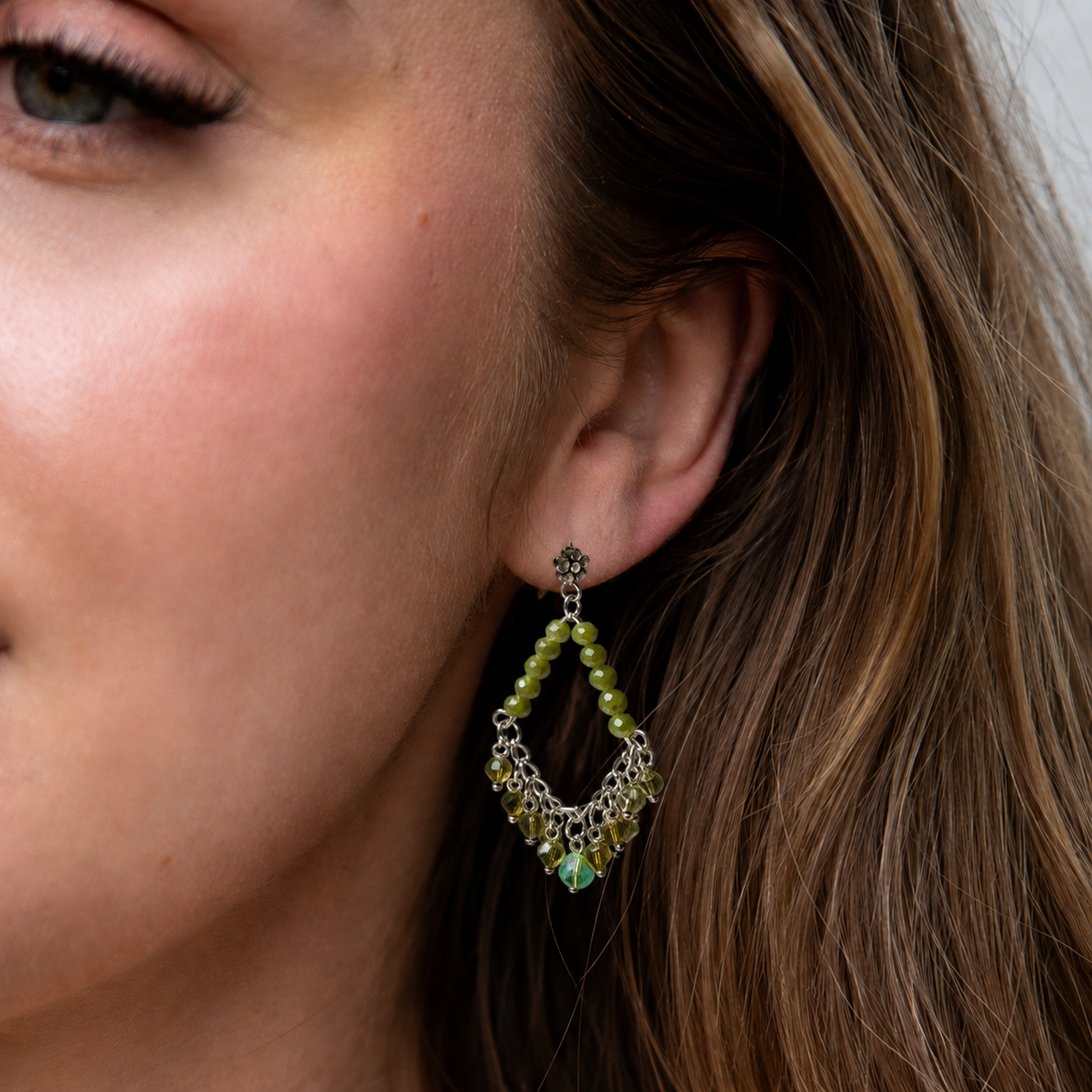 Moss Relic Drop Earring By Ljubenka & Stone