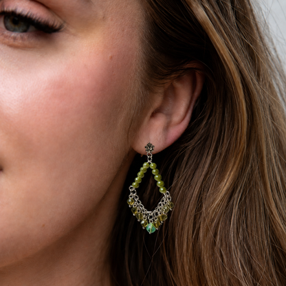 Moss Relic Drop Earring By Ljubenka & Stone