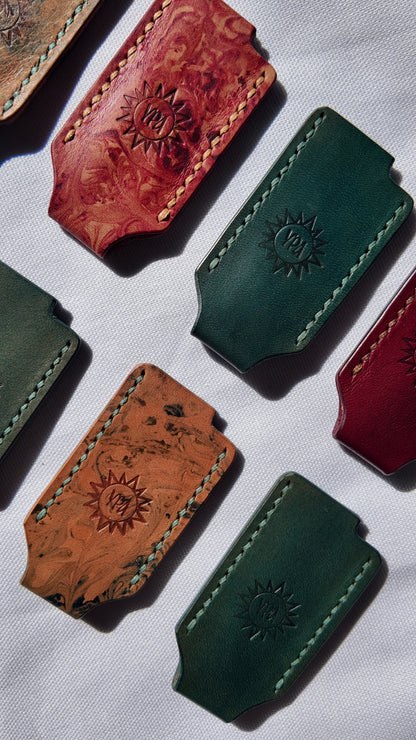 Uraradionica Leather Lighter Cover | Ironstone / Kamen