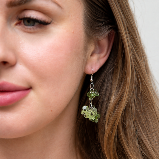 Enchanted Grove Floral Drop Earring By Ljubenka & Stone