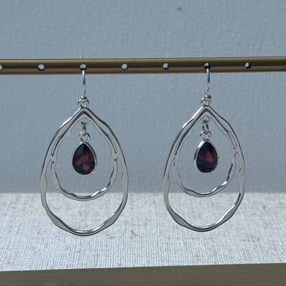 Garnet Gate Earring By Ljubenka & Stone