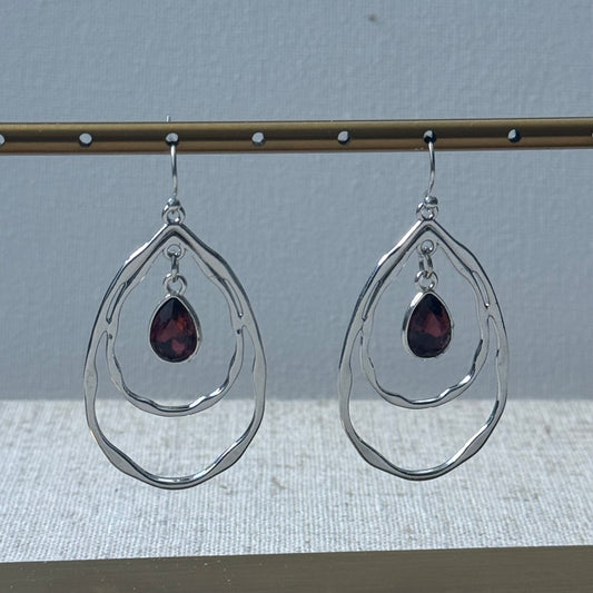 Garnet Gate Earring By Ljubenka & Stone