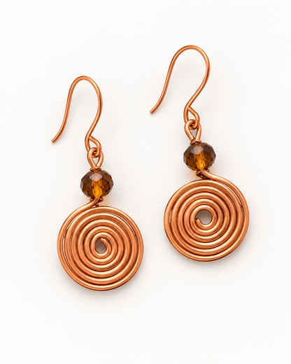 Amber Spiral Earring By Ljubenka & Stone