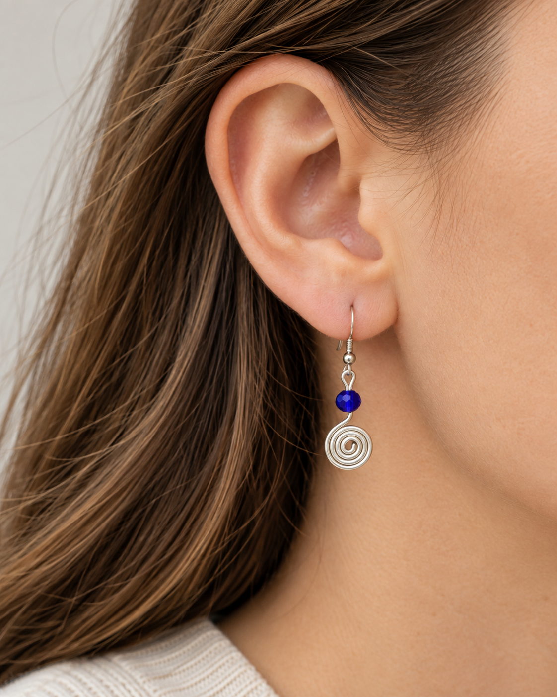 Blue Rhapsody Sterling Silver 925 Earring By Ljubenka & Stone