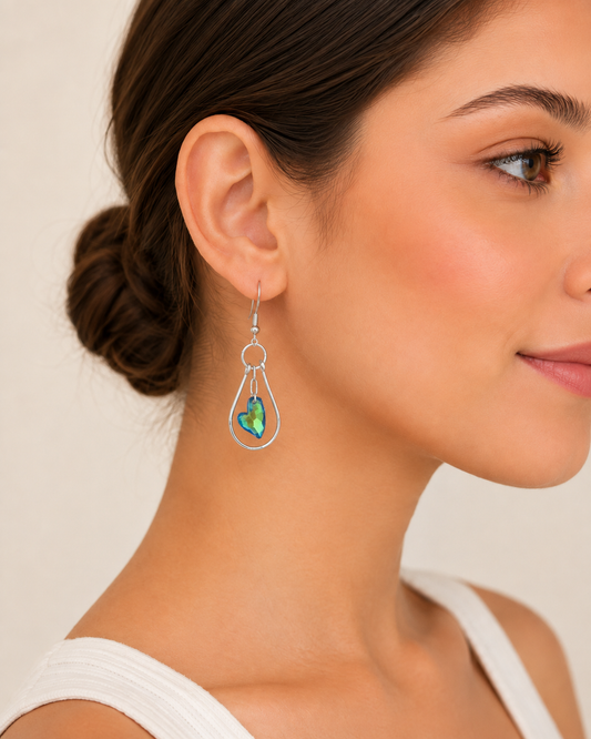 Emerald Heart Earring By Ljubenka & Stone