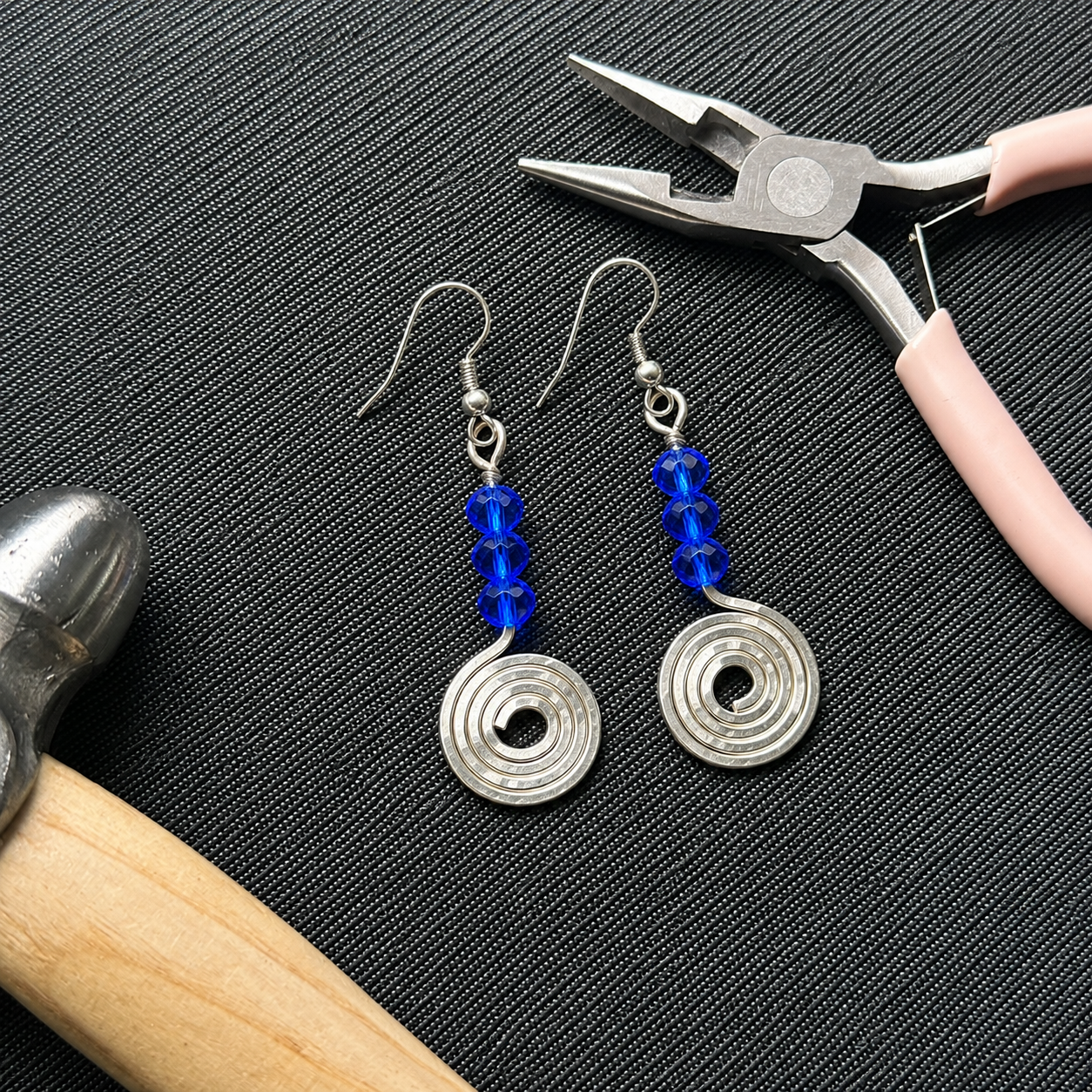 Cobalt Blue Orbit Earring By Ljubenka & Stone