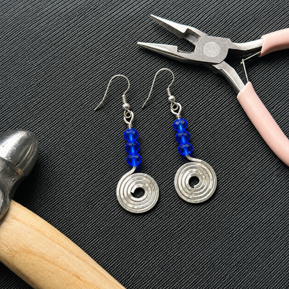 Cobalt Blue Orbit Earring By Ljubenka & Stone