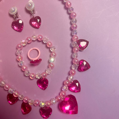 Lela Heart Necklace Set