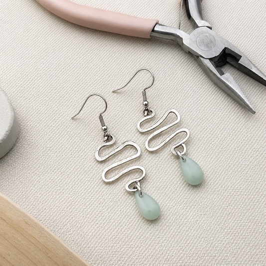 Willow Drop Silver Earring By Ljubenka & Stone