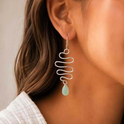 River Earring By Ljubenka & Stone