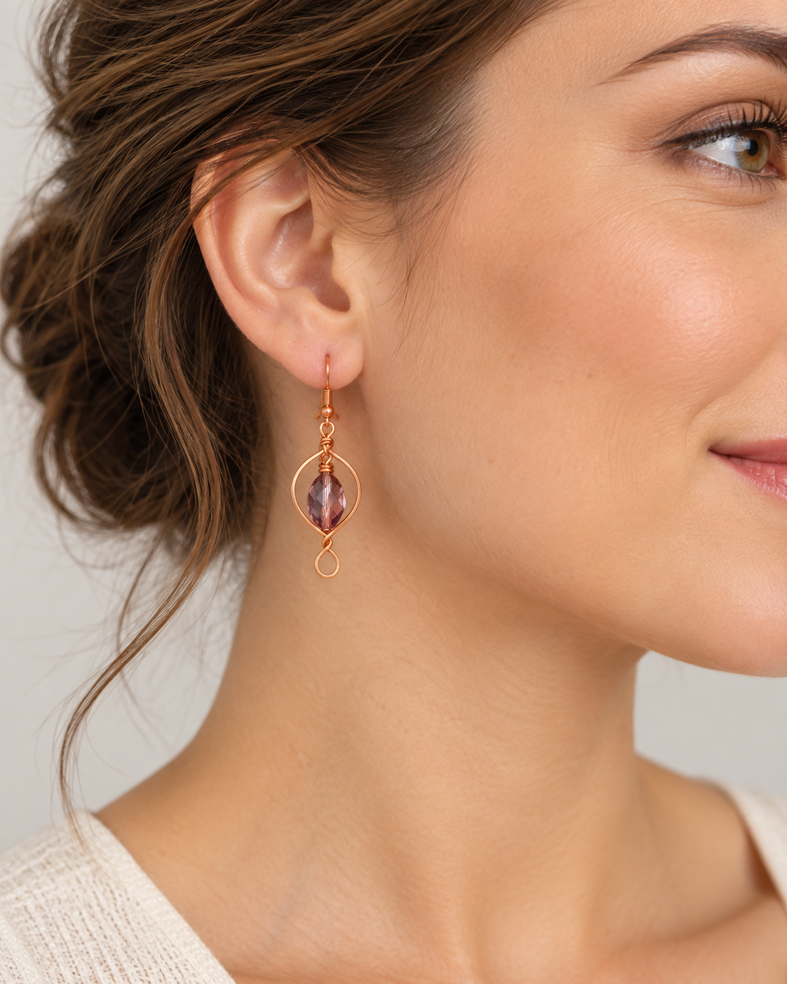 Rosewood Drop Earring By Ljubenka & Stone