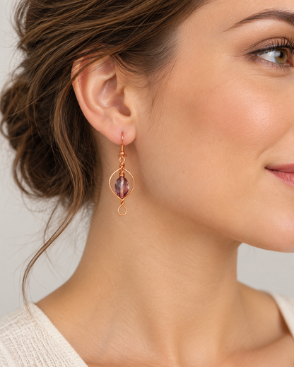 Rosewood Drop Earring By Ljubenka & Stone