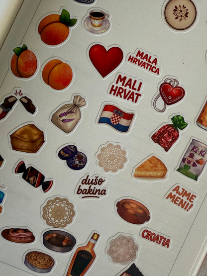 Croatian Sticker Sheet | Studio Petrija x Anka