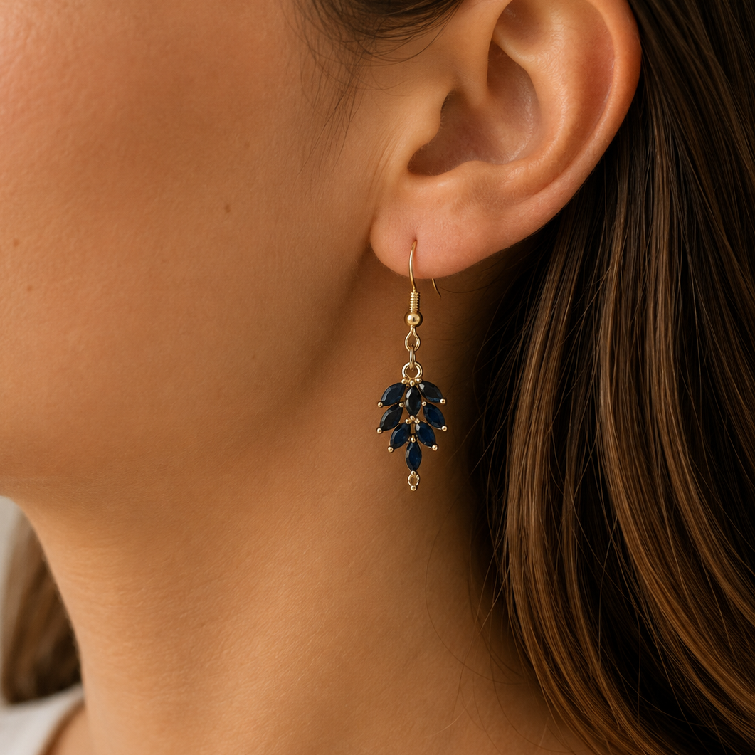 Midnight Laurel Earring By Ljubenka & Stone