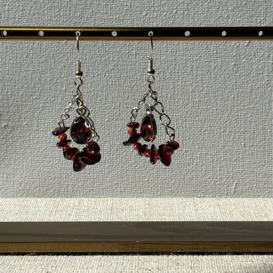 Garnet Court Drop Earring By Ljubenka & Stone