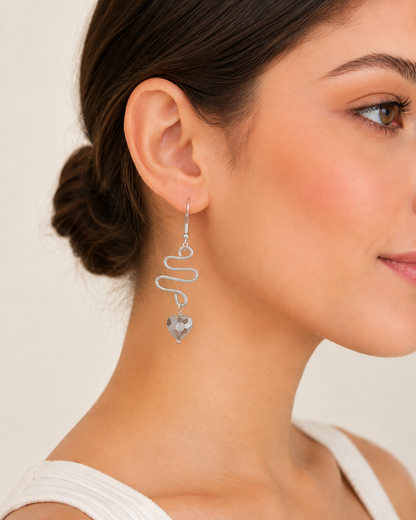 Smoky Heart Earring By Ljubenka & Stone