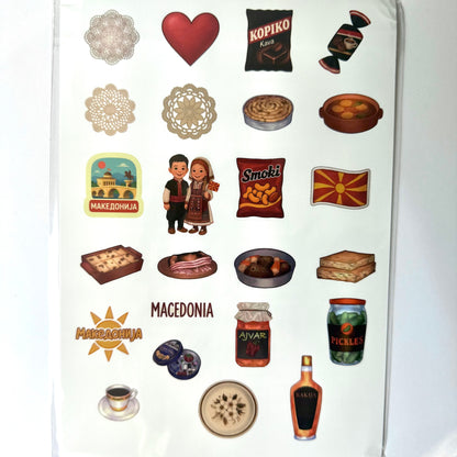 Macedonian Sticker Sheet | Studio Petrija x Anka