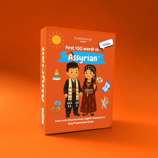 PREORDER 100 First Words in Assyrian™- Beginner Flashcards