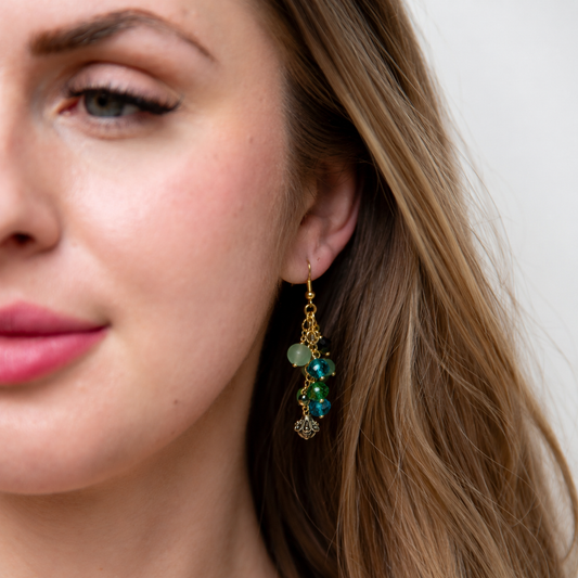 River Court Cluster Drop Earring By Ljubenka & Stone