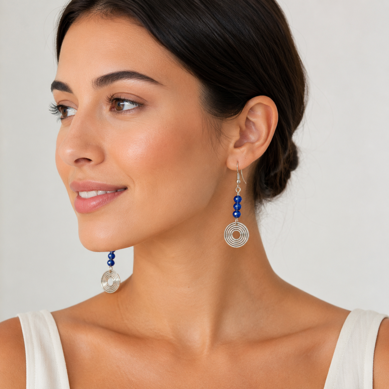 Cobalt Blue Orbit Earring By Ljubenka & Stone
