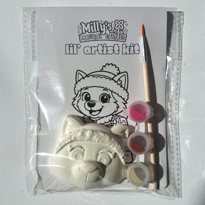 Lil’ Artist Kit | Puppy Theme | Paint Your Own Plaster Character