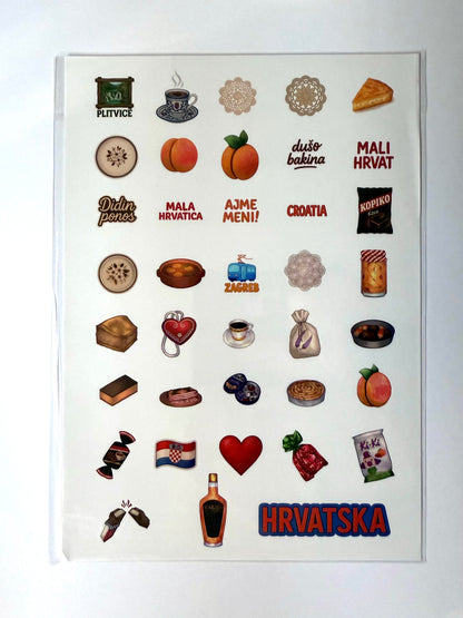 Croatian Sticker Sheet | Studio Petrija x Anka