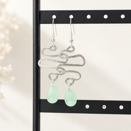 Willow Drop Silver Earring By Ljubenka & Stone