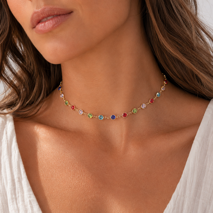 Ana Kaleidoscope Crystal Link Necklace