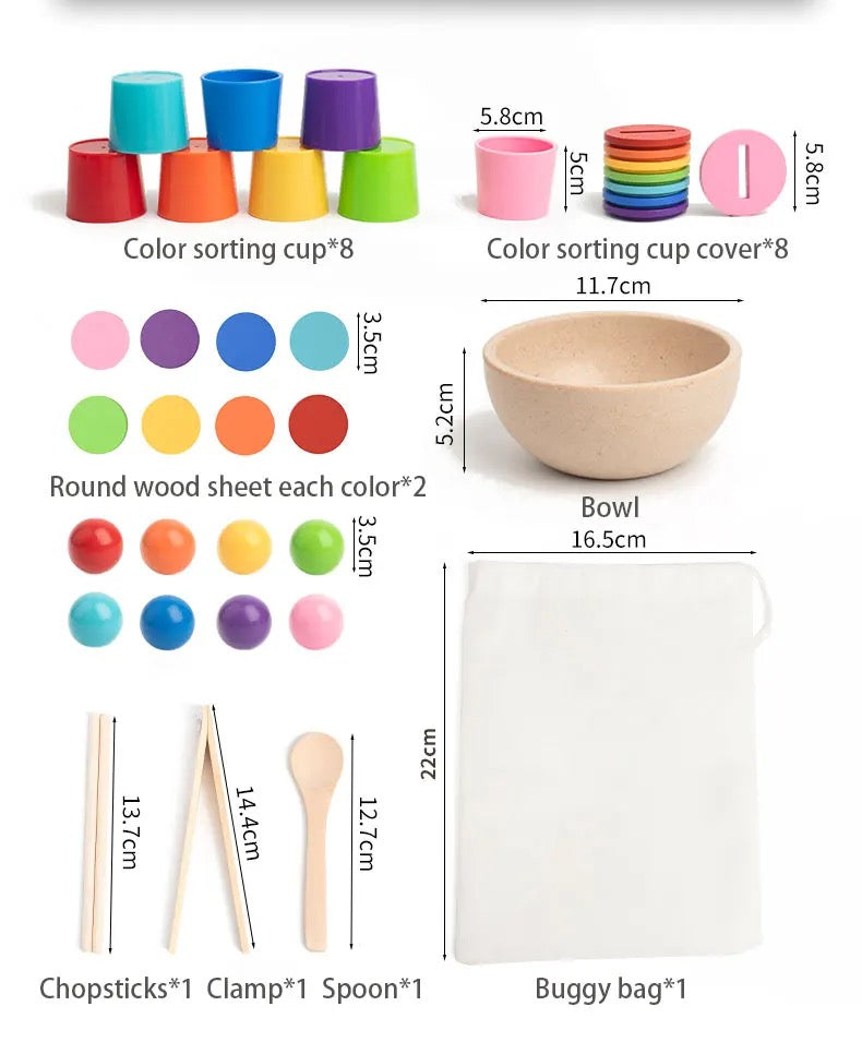 Early Learning Colour Cognition Cups Set | Montessori-Inspired Toy