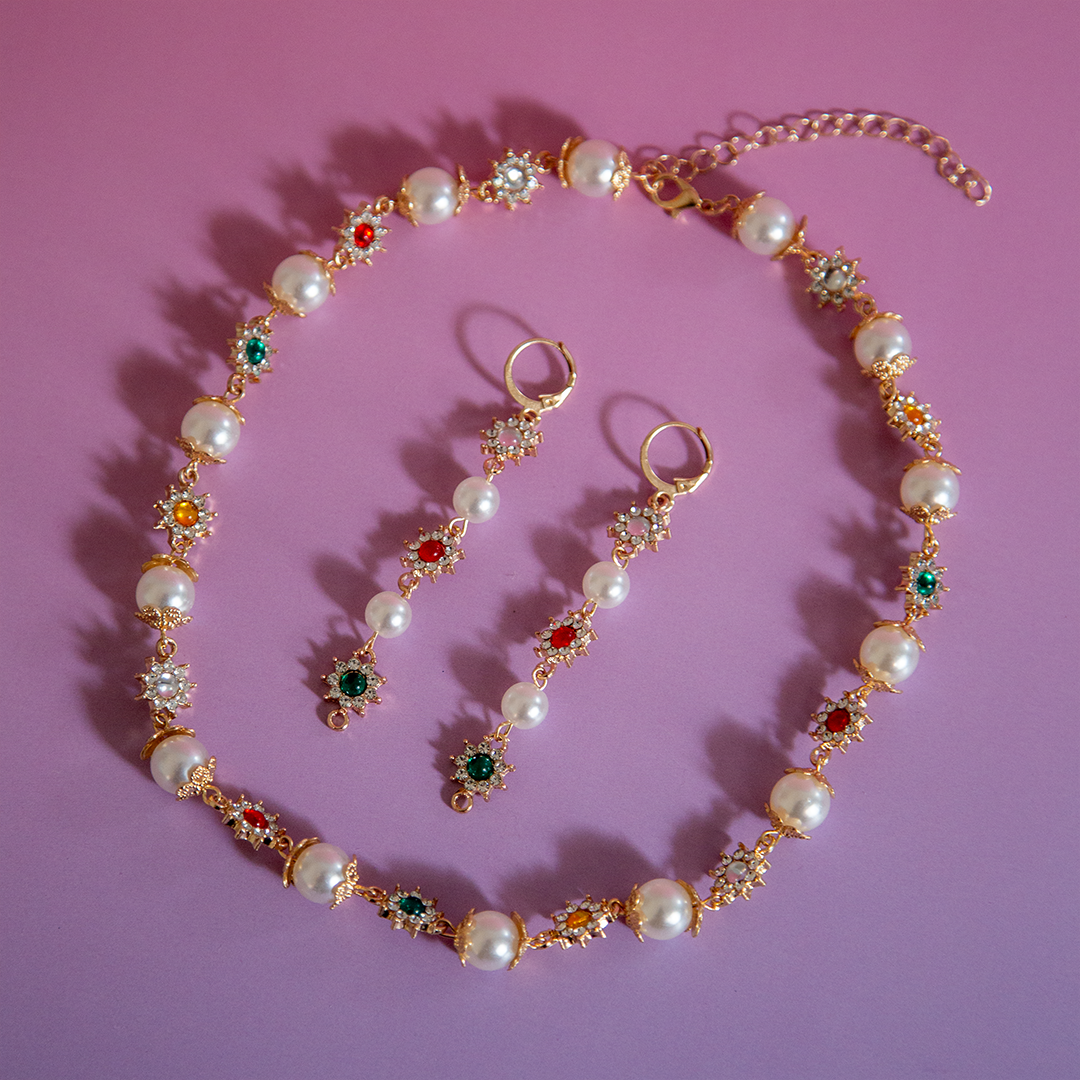 Mirjana Necklace & Earring Set Gold