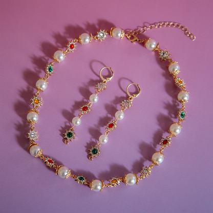 Mirjana Necklace & Earring Set Gold