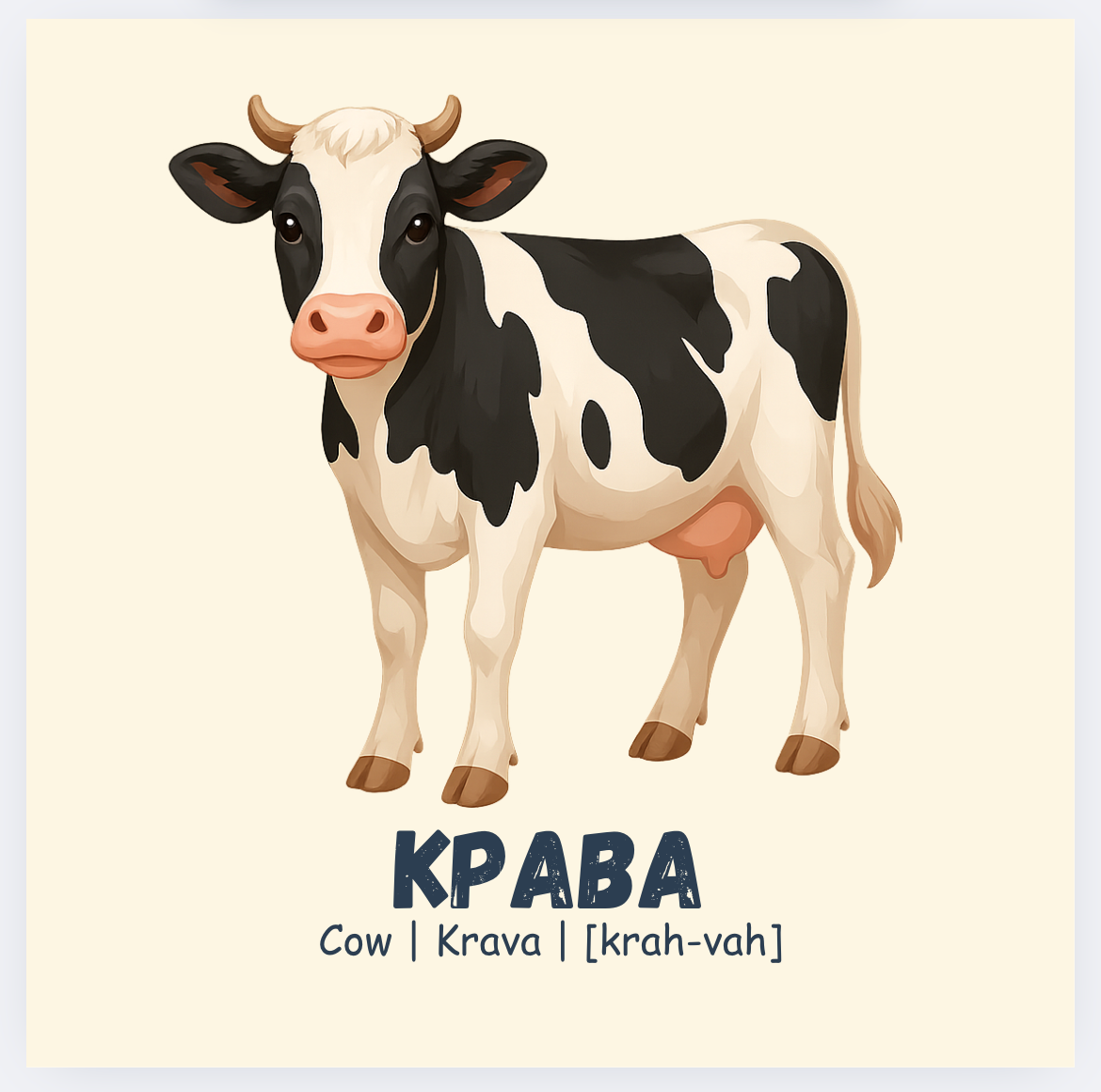 PRE-ORDER My First Farm Animals in Serbian ™ | Memory & Snap Game