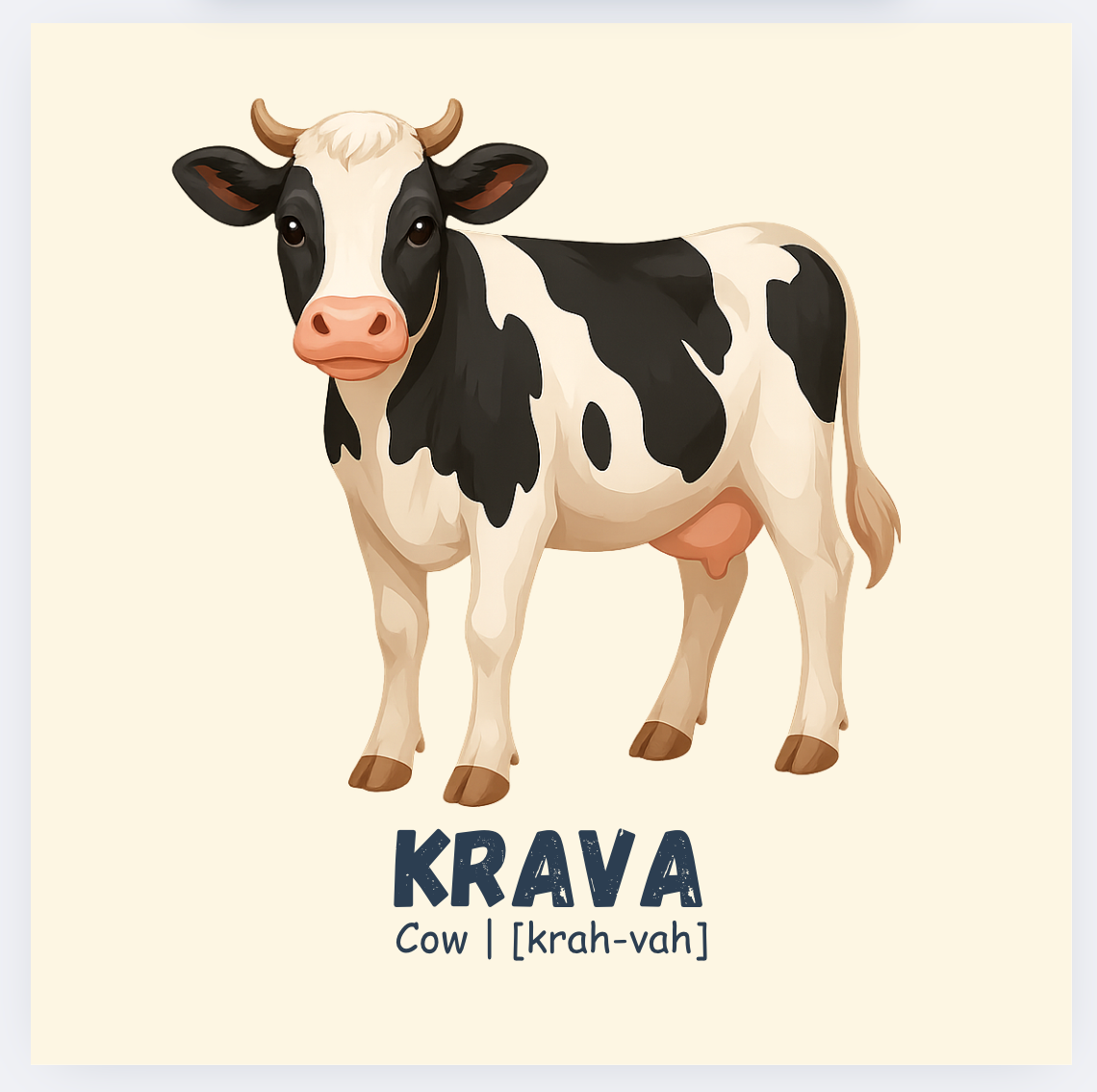 PRE-ORDER My First Farm Animals in Croatian ™ | Memory & Snap Game