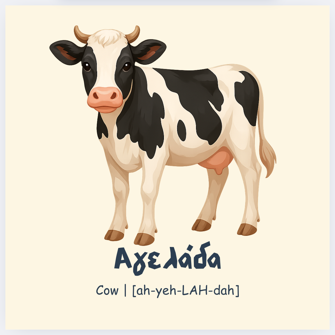 PRE-ORDER My First Farm Animals in Greek ™ | Memory & Snap Game