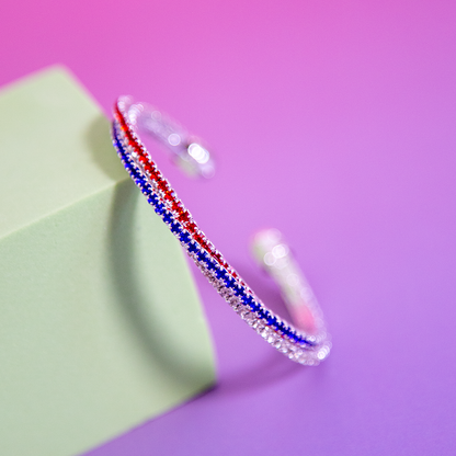 Tanja Tricolour Rhinestone Bracelet