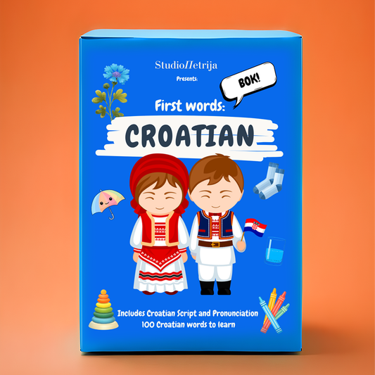 100 First Words in Croatian™  - Beginner Set Flashcards